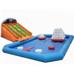 Economical Inflatable Water Park With Wave Slide