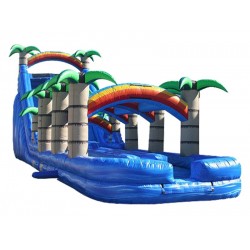 24FT Tropical Dual Lane Water Slide 24FT Tropical Dual Lane Water Slide